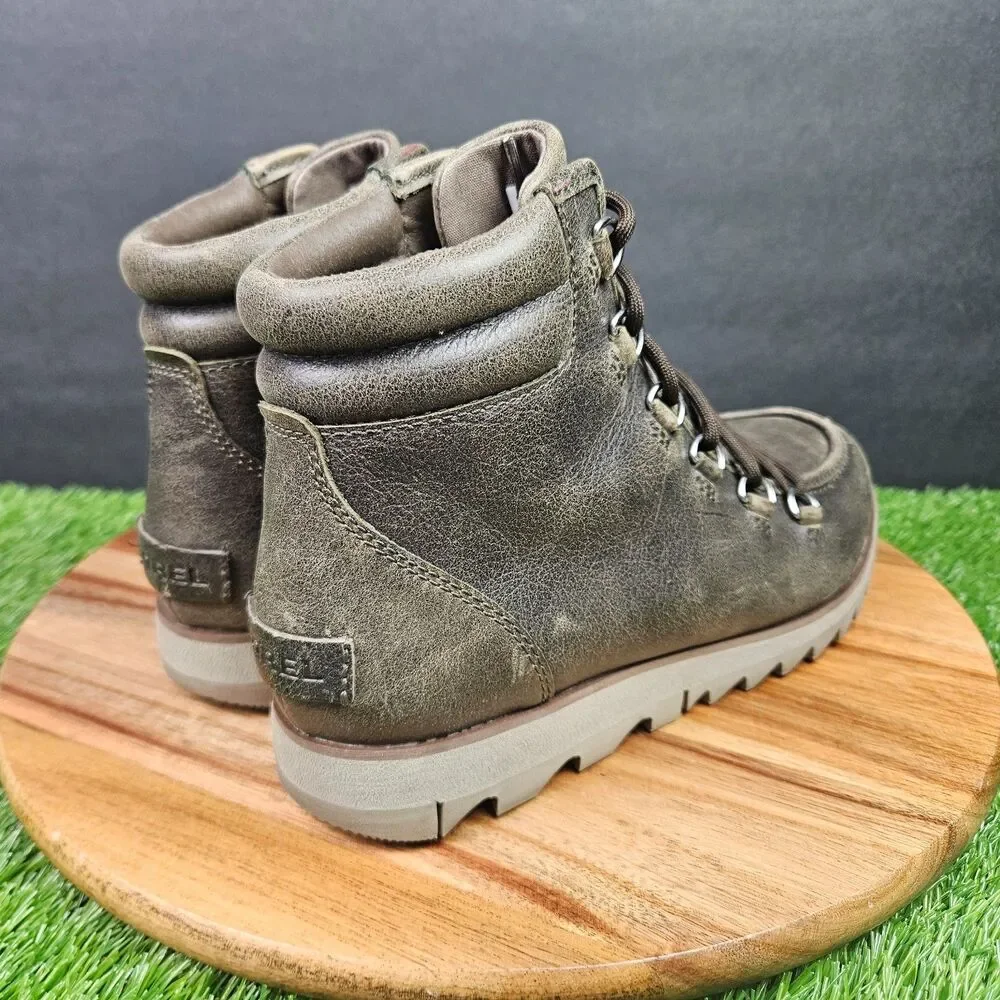 Sorel Harlow NL3339-245 Brown Leather Ankle Hiking Boots Size Womens 8 Lace Up - Picture 2 of 13